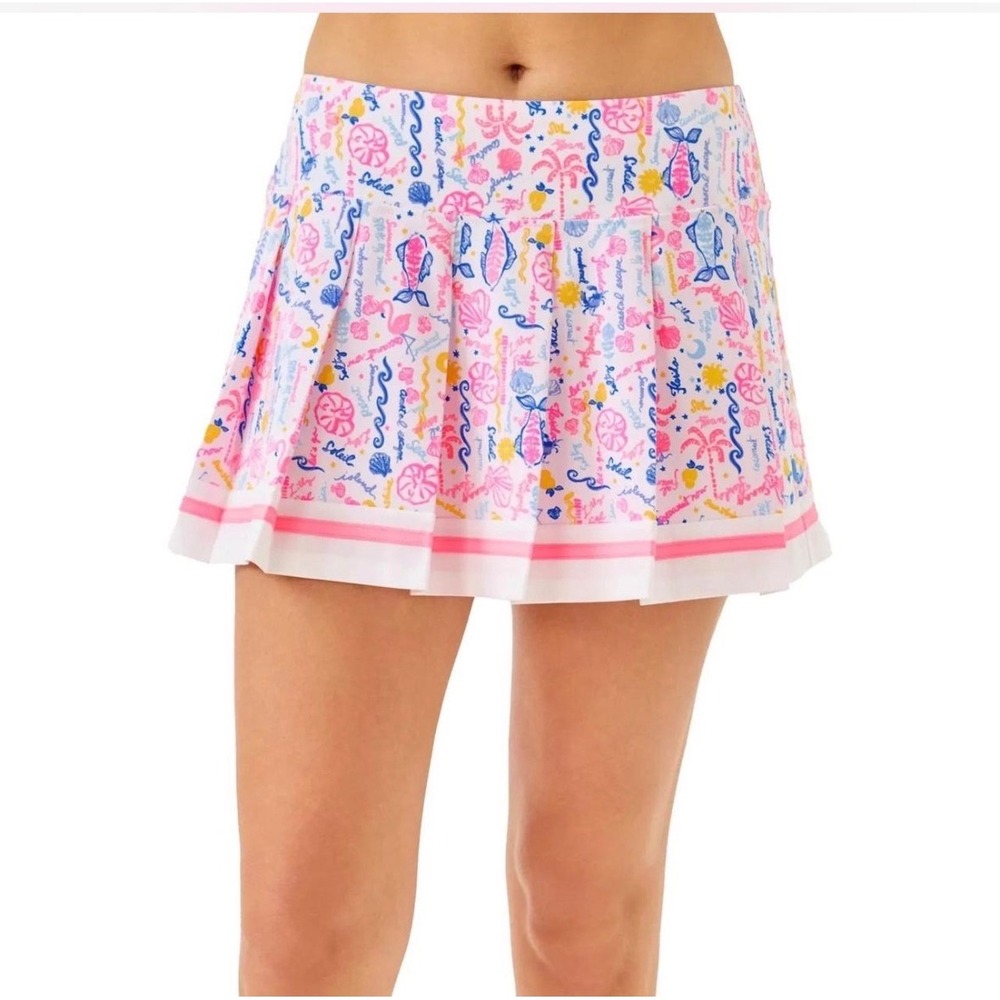 Lilly Pulitzer Drewlyn Skort 14 Multi NEW Summer Serenade Golf Pleated UPF 50+